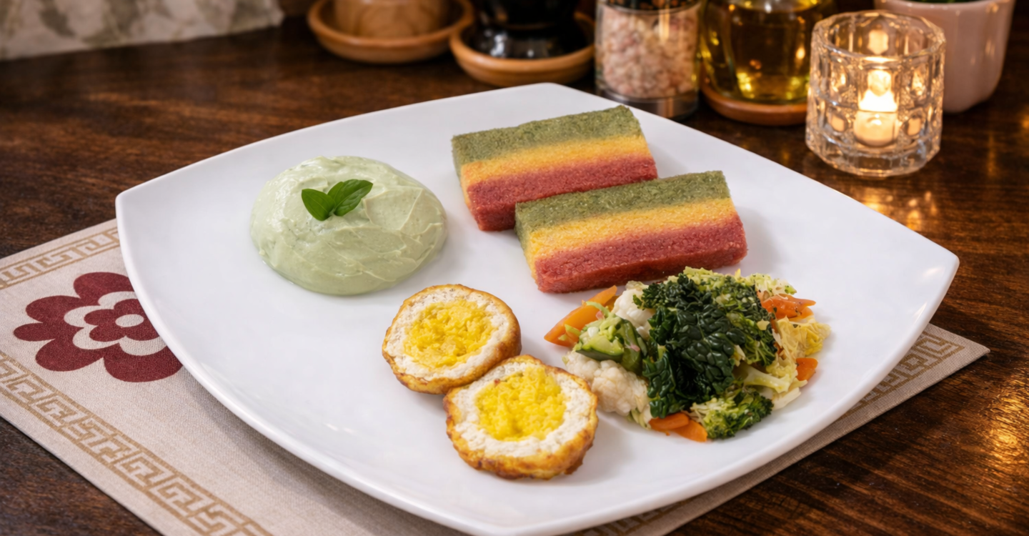 vegehop zagreb dnevni meni okruglice riza tofu kurkuma palenta tricolore pareno povrce pesto bosiljak veganski restoran vlaska 79